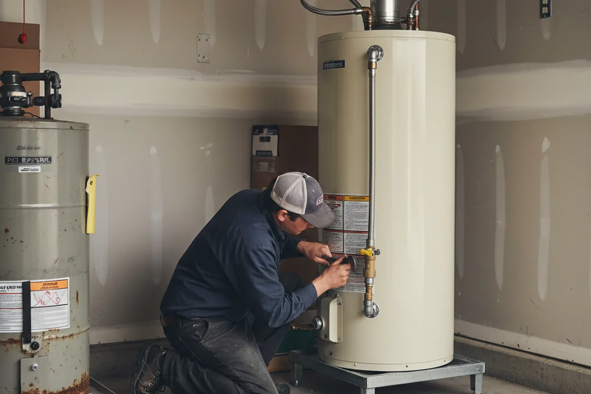 Water heater and shutoff valve replacement in Peabody